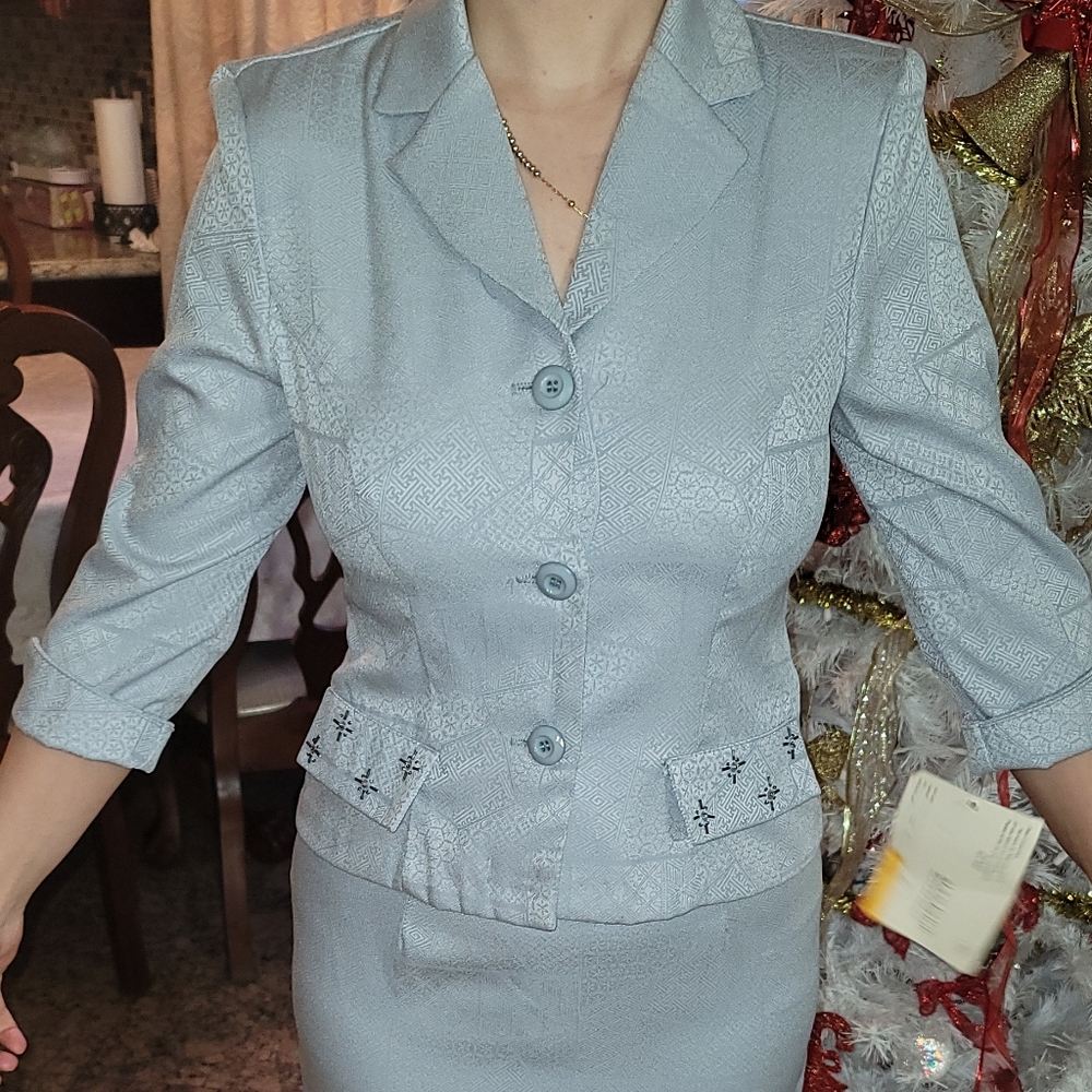 Light Blue 2 Piece Suit